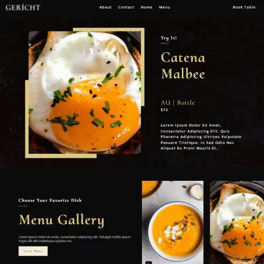 Restaurant & Cafe Website